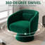 Fauteuil demi-tonneau pivotant clouté, ensemble de 2-715423104