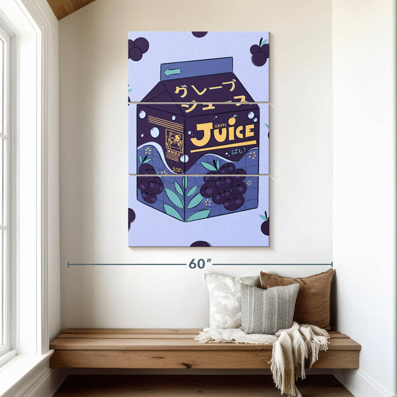 Yarlin Grape Juice Box, 50" H x 32" W