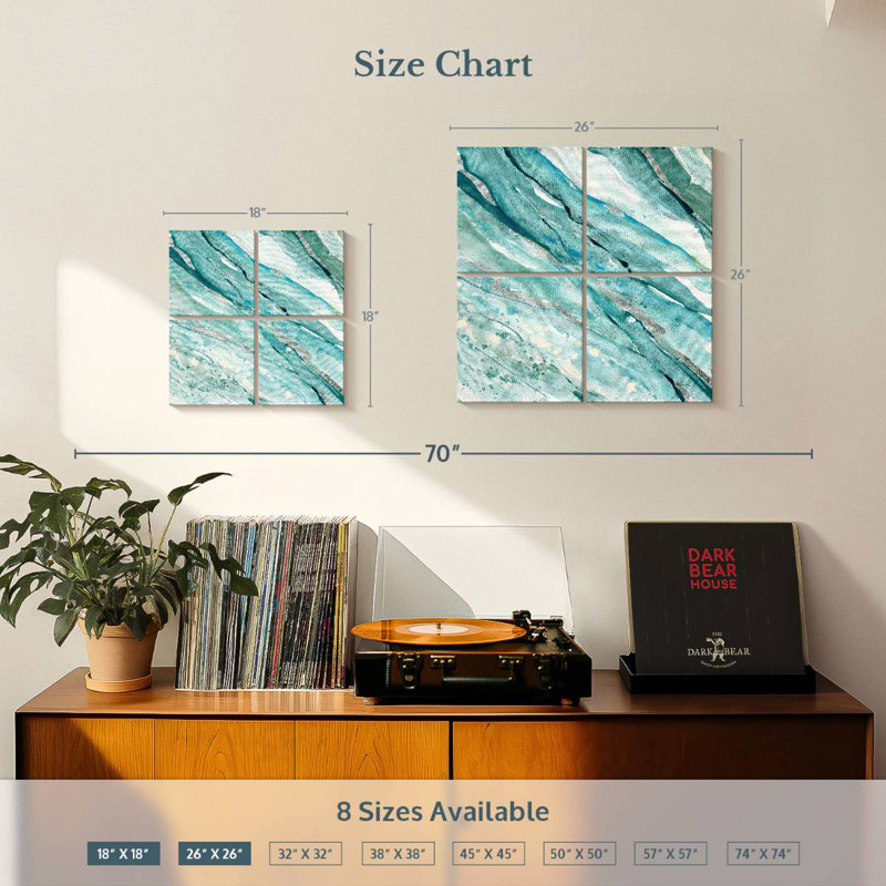 Silver Springs I Blue Green, H 26 po x l 26 po