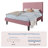 Modern Corduroy Upholstered Platform Bed Frame With Adjustable Headboard, Under Bed Storage, No Box Spring Required, Full Size,Queen Size,King Size,Multiple Colors-1039970793-1039970787
