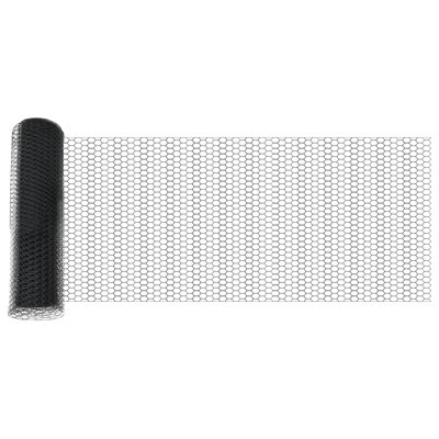 Vidaxl Hexagon Fence Grey Steel