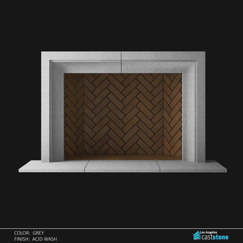 Rio Fireplace Surround, Gray Acid Wash