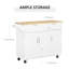 Îlot de cuisine mobile avec rangement (tabouret non inclus)