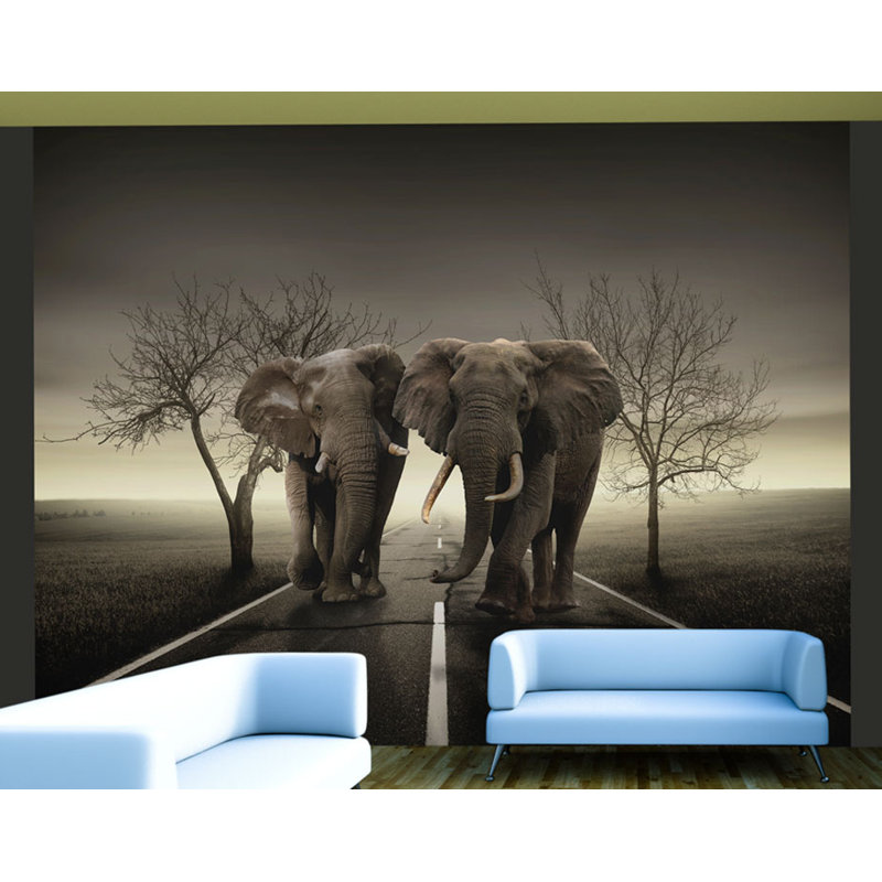 Elephant City 2.31m x 300cm Wallpaper, 309cm L x 400cm W
