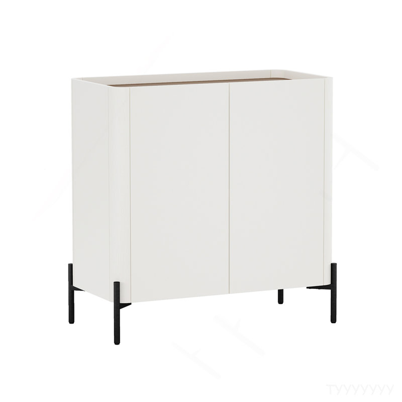 Accent Cabinet In Maple And Off White, Brown/White