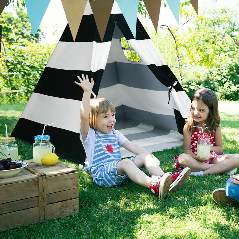 Tente de jeu triangulaire pour enfants avec sac de transport