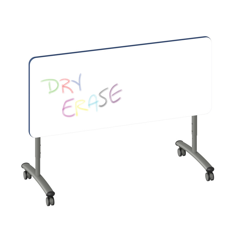 Table rabattable Premium Premium, H 38 po x L 72 po x l 24 po, Blanc / Bleu