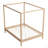 Solid Wood Queen Size Canopy Bed Frame Four Poster Platform Bed With Slats Support, No Box Spring Needed-1537143448