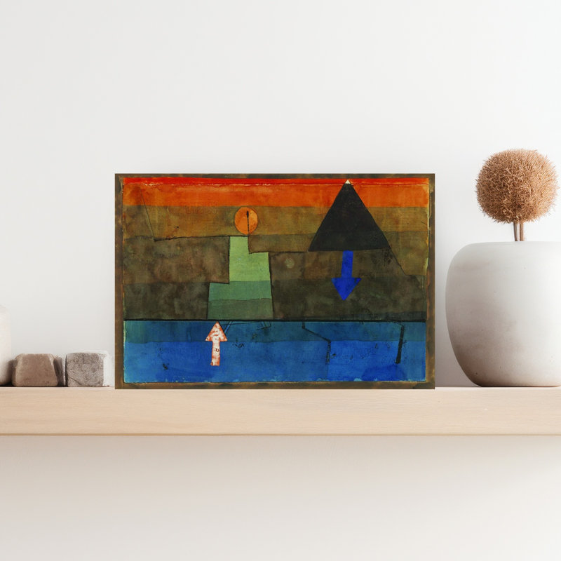 Contraste dans la soirée 1924-1925, reproduction d'art classique abstrait coloré au lever du soleil, 12" H x 18" W
