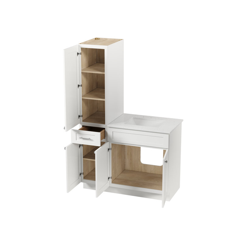 Ensemble de meuble-lavabo simple 45 po Disar, Blanc