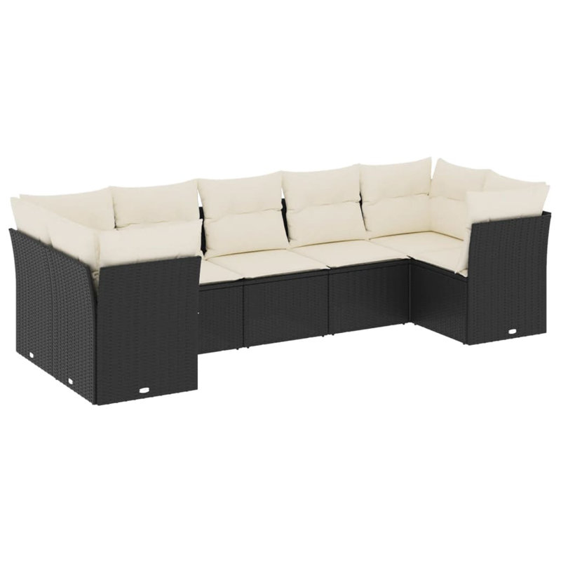 Vidaxl Garden Sofa Set Black
