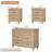 Ensemble de commode et table de chevet 3 pièces 3 pièces, chêne