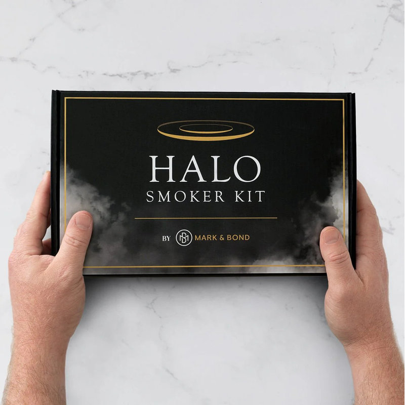 Ensemble de fumoir à whisky avec torche Halo, Oui
