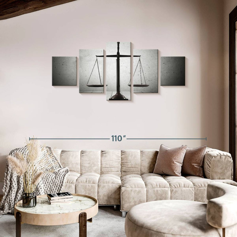 Balance équilibrée de la justice, H 36 po x l 80 po