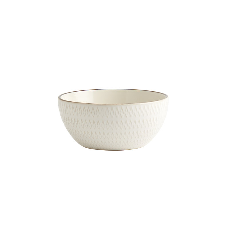 Taylor White Embossed Ceramic 12-Piece Dinnerware Set