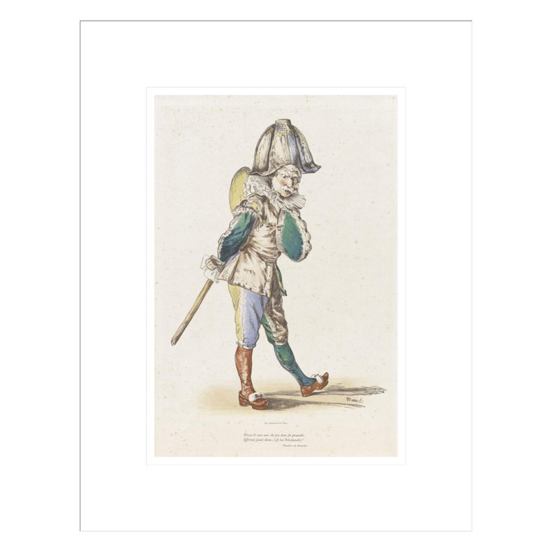 «Polichinelle» par Edward Manet, impression giclée sur cadre, H 16,75 po x l 13,15 po