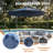 Outdoor Rectangular 6-Person Dining Set With Umbrella & Stackable Chairs-919325528