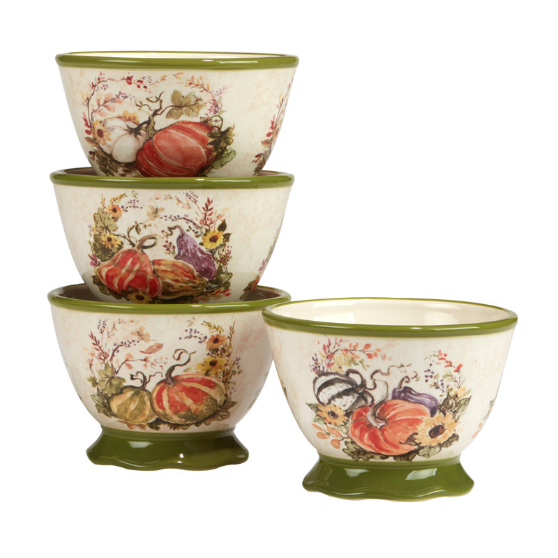 16-Piece Harvest Morning Ceramic Dinnerware Set, Multicolor