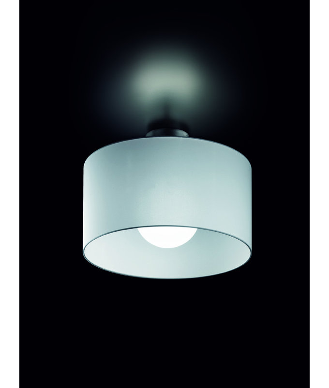 Plafonnier semi-encastré 1 lumière 19,7 po Fog, Blanc