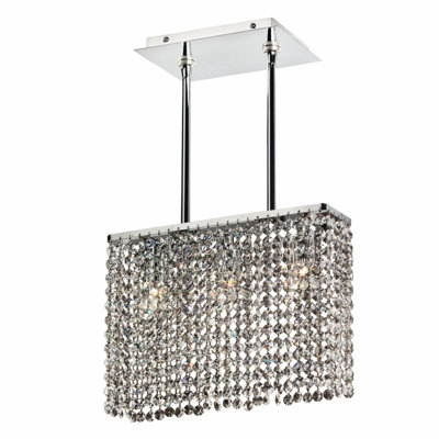 Kneeland 3 - Light Polished Chrome Kitchen Island Pendant