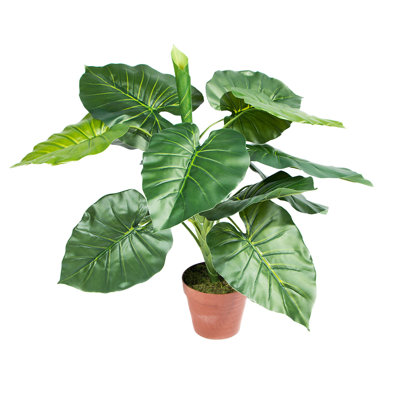 75 cm H Faux Banana Leaf Plant in Plastic Pot
