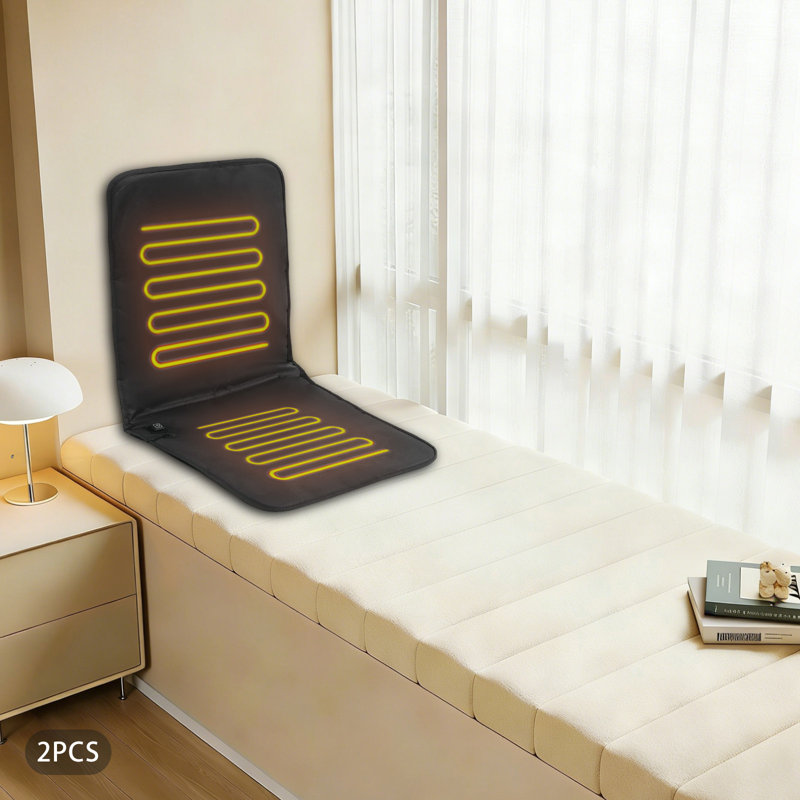 Portable Heated Seat Cushion, Folding Heated Seat Cushion, 2PCS Stadium Chair Heated Seat Cushions