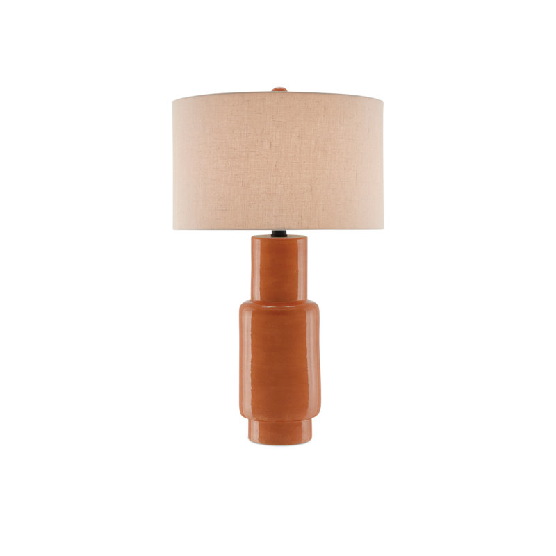 Janeen Ceramic Table Lamp, Orange