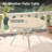 Outdoor Round Patio Table For 4 - 6, Metal With Umbrella Hole Backyard, Lawn, Garden. Powder Coating Rust Proof, Bent Leg Design Better Stability, Non Marring Foot Caps. Easy To Do Assembly Colored-356554437