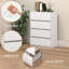 Commode 4 tiroirs, table de chevet en bois pour chambre à coucher, armoire de rangement à tiroirs de garde-robe l 23,6 po-1448039154