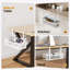 Plateau de gestion des câbles sous le bureau blanc, organisateurs de câbles sans perçage, plateau de câbles avec pince pour la gestion des câbles, boîte d'organisation de câbles pour le bureau, maison - aucun dommage au bureau