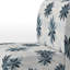 Fauteuil crapaud moderne Nordic Tranquility, recouvert de velours, blanc