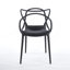 Chaise en plastique 4 pièces noir-406593536