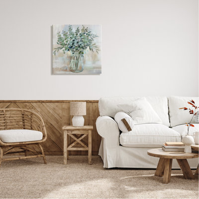 Art mural sur toile apaisant avec eucalyptus