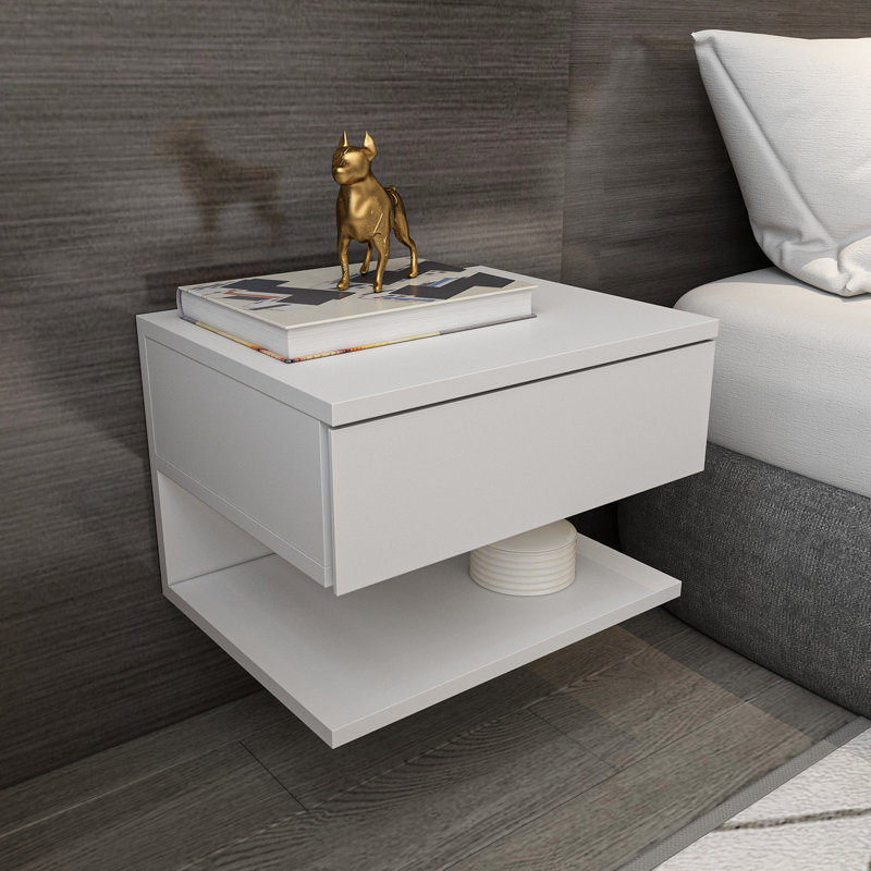 Juliette 45cm W Bedside Table, White