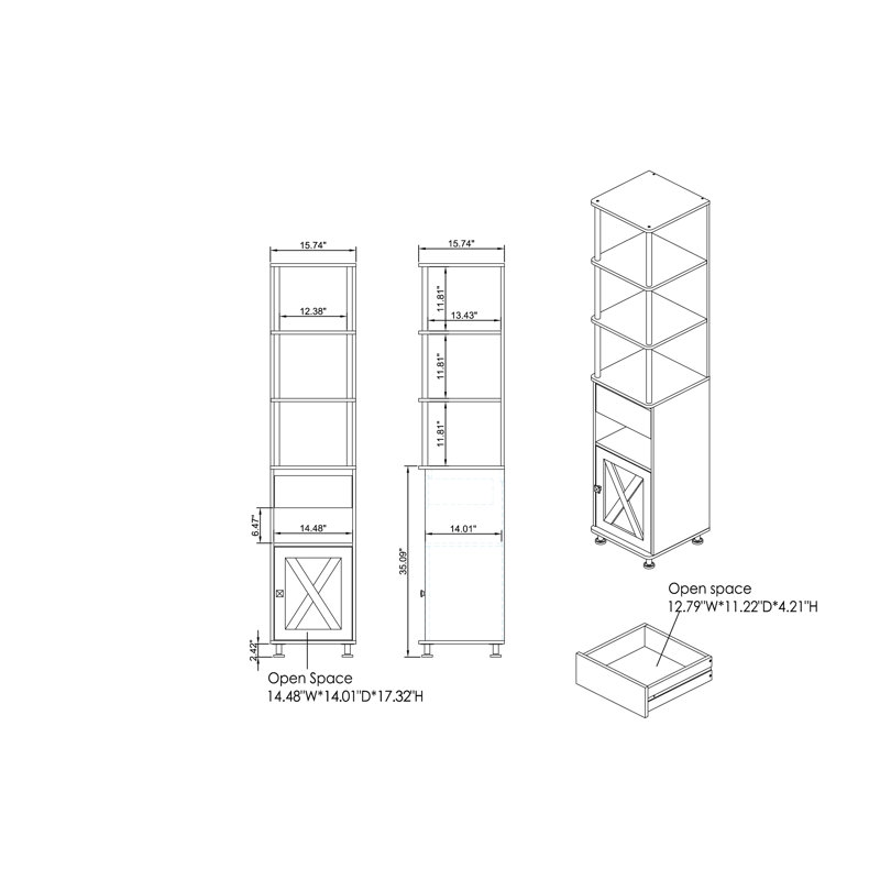Ethelle Storage Bookcase