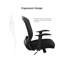 Chaise ergonomique ergonomique à dossier moyen en maille avec repose-pieds, tabouret de bureau pivotant assorti pour bureau debout, noir