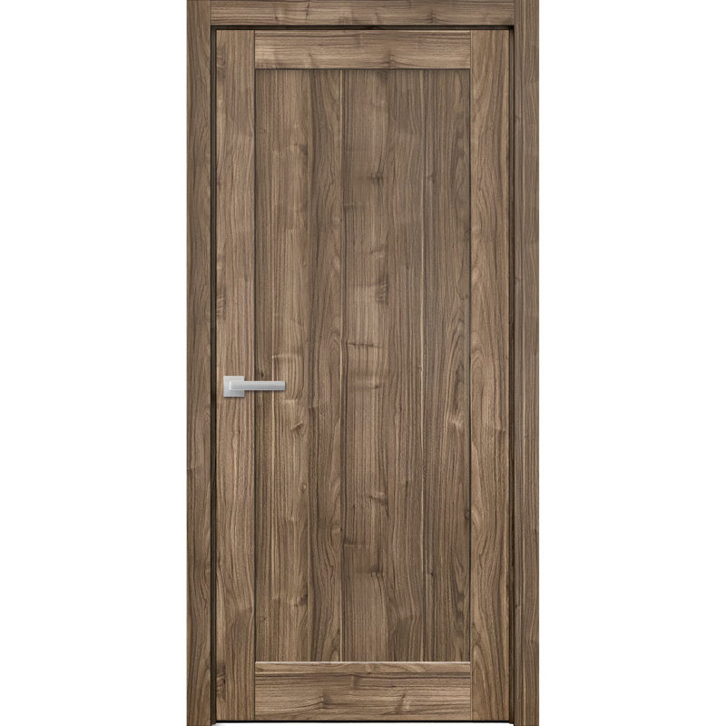 Porte standard lambrissée Quadro, 18 po x 80 po, Noyer