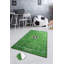 Tapis rectangulaire vert en velours tissé à la machine-116754184