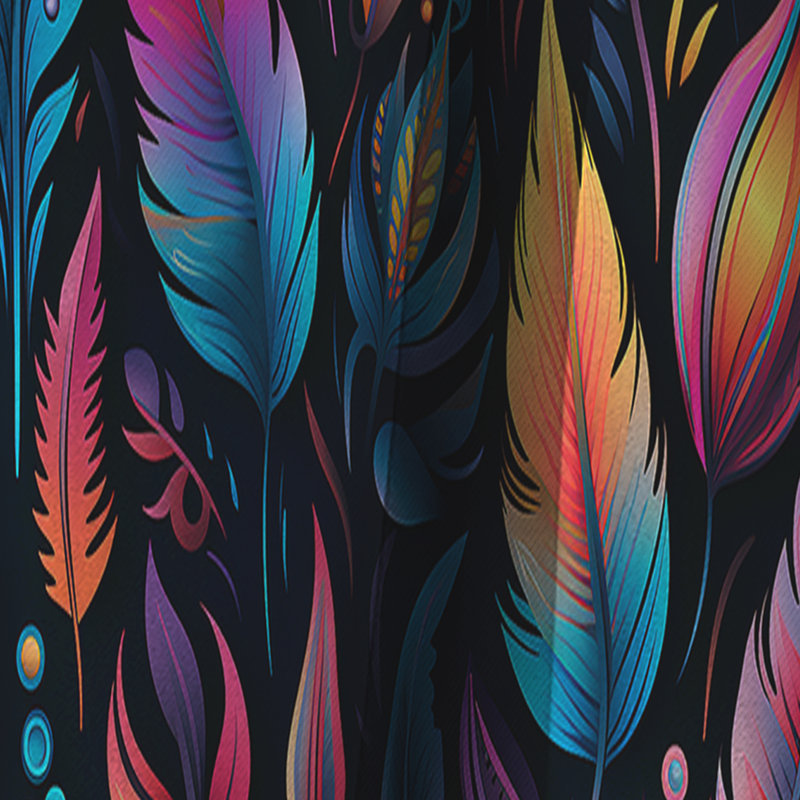 Motif tribal Frivolity Boho I - Rideau Boho - Rideau abstrait occultant - 1 panneaux, L 52 po x L 108 po