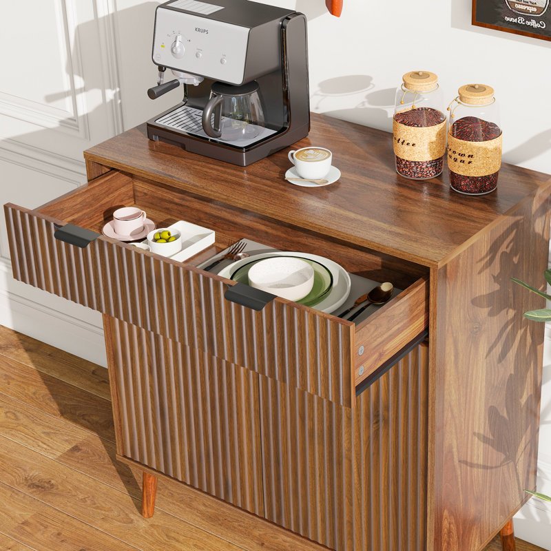 Sideboard and Buffets Cabinet, Kitchen Sideboard Cabinet, Dining Storage Credenza, 31.5 X 15.8 X 34.7 In