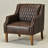 30.5'' W Top-grain Genuine Leather Upholstered Armchair-1765020403