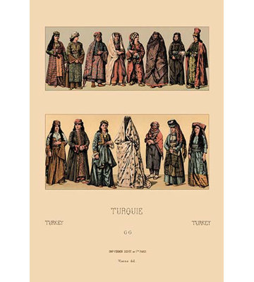 « traditionnel turc féminins » par auguste racinet, impression
