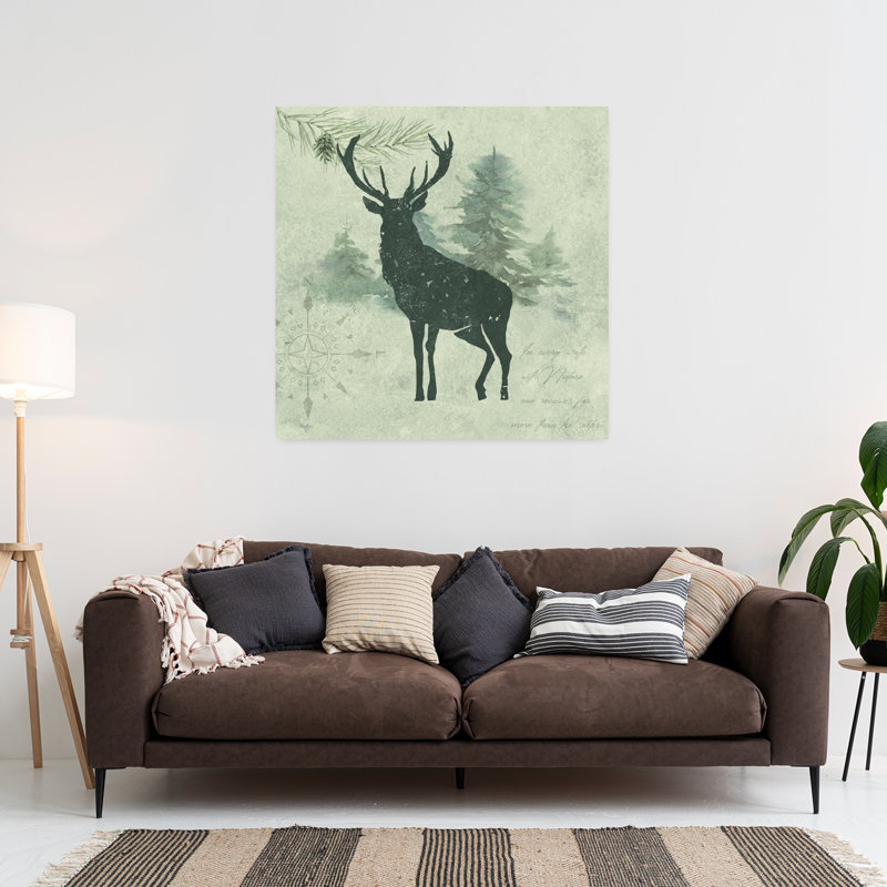 Art animalier, faune, cerf, H 36 po x l 36 po