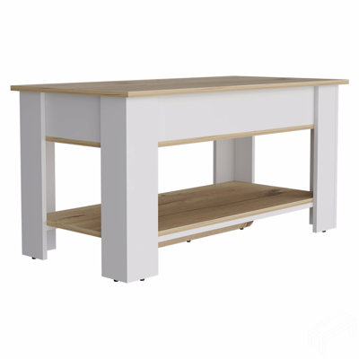 Table de rangement Polgon, tablette de table extensible, tablette inférieure