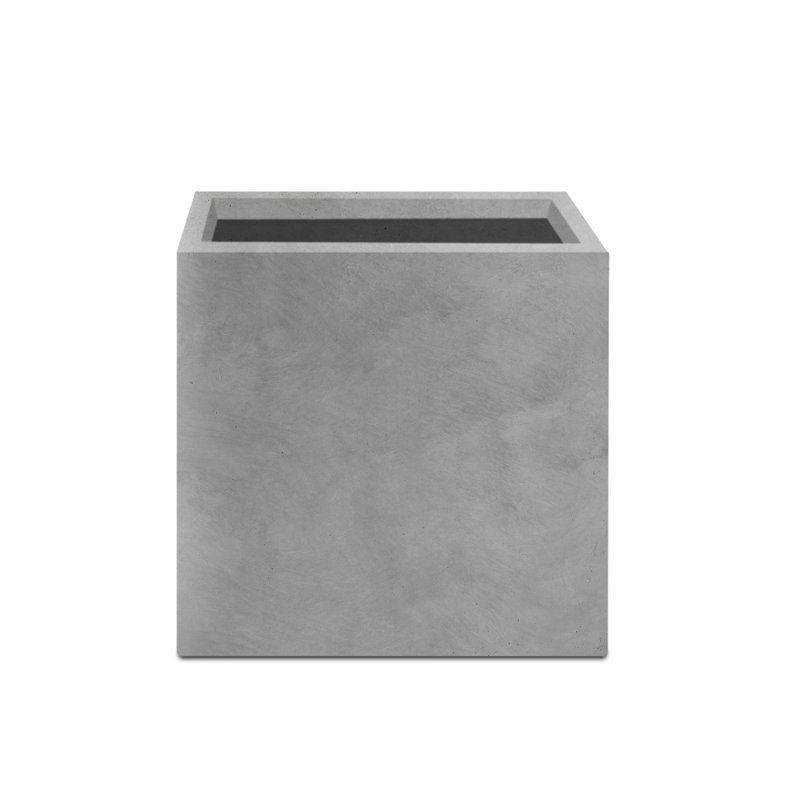 Pot de fleurs en béton Nidorf, H 12,6 po x l 12,6 po x P 12,6 po, Naturel
