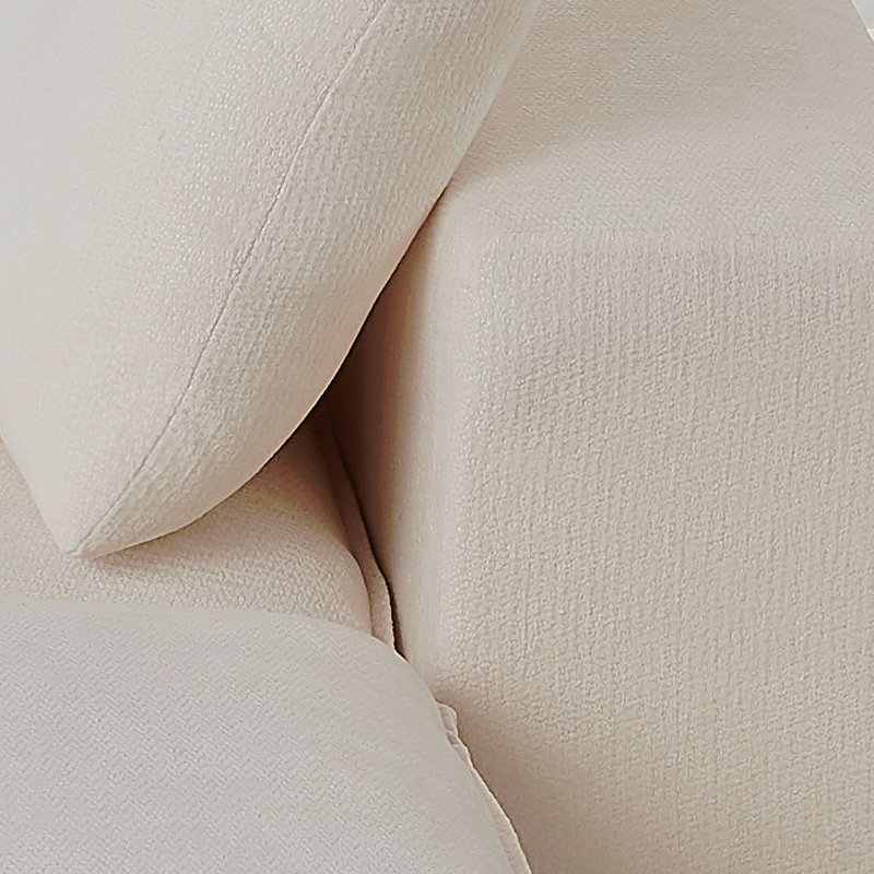 Canapé moderne en nuage de chenille, librement combinable, confortable pour s'asseoir, Chenille blanche