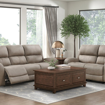 Luxurious Style Double Reclining Loveseat 1pc Brown Plush Comfortable Living Room Furniture