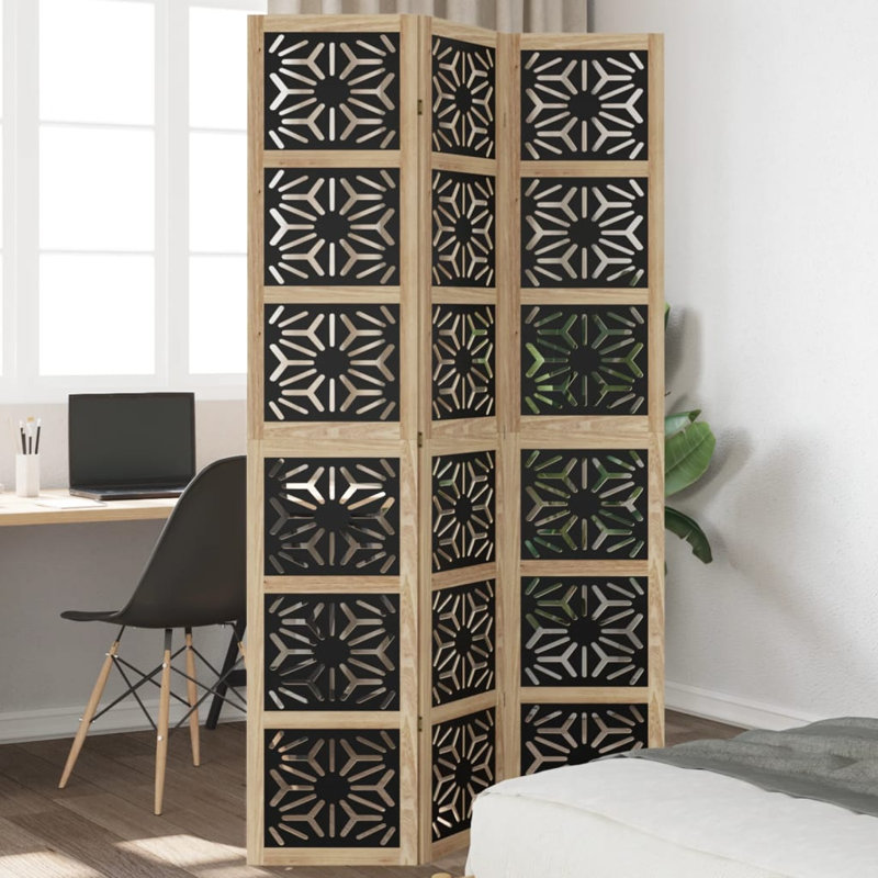 Cellestine Solid Wood Accent Room Divider, 200cm H x 110cm W