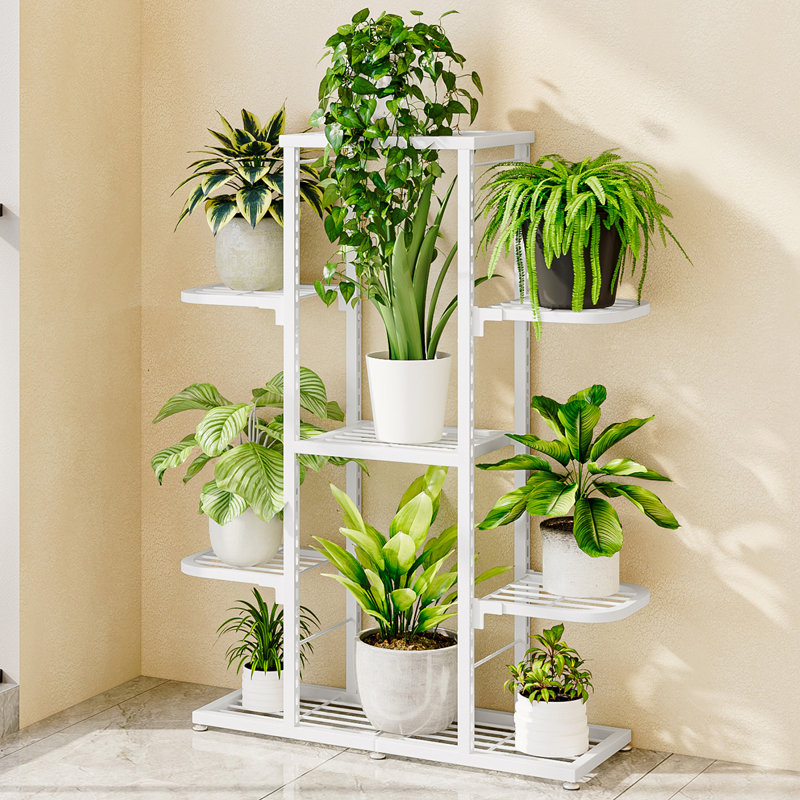 Tahitha Plant Stand, 88cm H x 62.5cm W x 23cm D, White