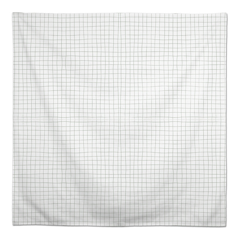 Aymond Checkered Square Tablecloth, Green